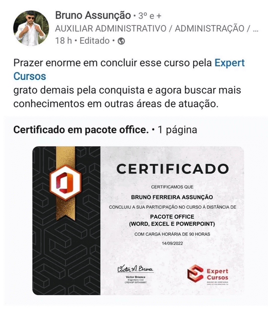 Certificado Bruno Office
