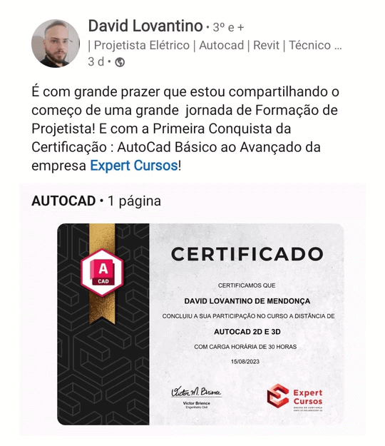 Certificado David AutoCad