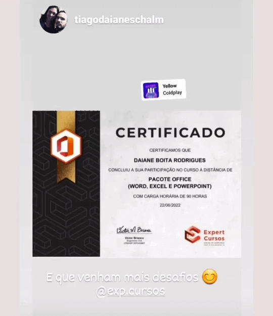 Certificado Tiagodaiane Office