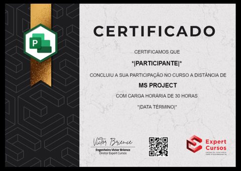 Expert Cursos Certificado MS Project