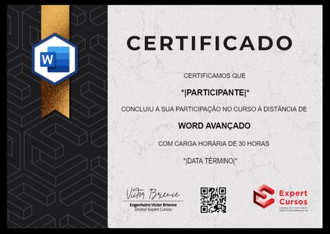 Expert Cursos Certificado Word